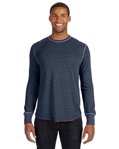 Alternative Men's Feeder Stripe Long-Sleeve Crew - ECO TR NAVY - XL