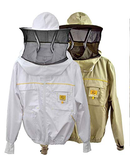 LYSON Imkerbluse mit abnehmbarem Hut/Imkerjacke mit Handstulpen mit Daumenloch Unisex Imkerbluse belüftet Professionelle… – Bild 3
