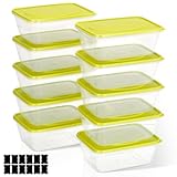 Cozary Lot de 10 Boîtes Alimentaires Boîtes de Congélation, Rectangulaires, Boîte Conserva...