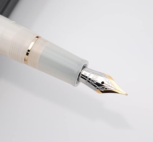 Miniatura 10 de JINHAO 82 - Pluma estilográfica con clip dorado (punta F 0.020 in, marrón transparente)