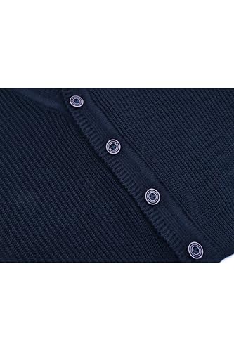 Image of Lilax Baby Boys Basic Long Sleeve V-Neck Classic Knit Cardigan Sweater