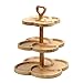 Bambus Kuchenständer, MKNZOME Etagere 3 stöckig Obst Keks Servierständer Käseplatte Cupcake Dessert Ständer Party Hochzeit Deko Tortenständer für Hochzeit Party Geburtstag Baby Duschen