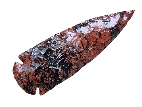 Generisch Mahagoni Obsidian Pfeilspitze Speerspitze 9cm bis 11cm Flint Knapping