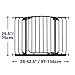Dreambaby Chelsea Auto-Close Extra-Wide Baby Safety Gate-Black (Fits openings with 38-42.5 inches wide)-Model F170B