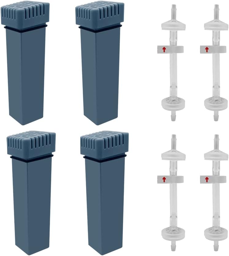 4 Pack Replacement SC2 Cartridge Filter Kit,CPAP sc1200 Filter Replacement Kit, CPAP Supplies Including 4 Cartridge Filter and 4 Check Valves