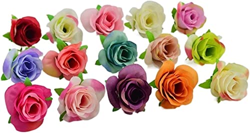 Arreglos de flores para bodas con rosas de seda artificiales y cabezas florales DIY 5
