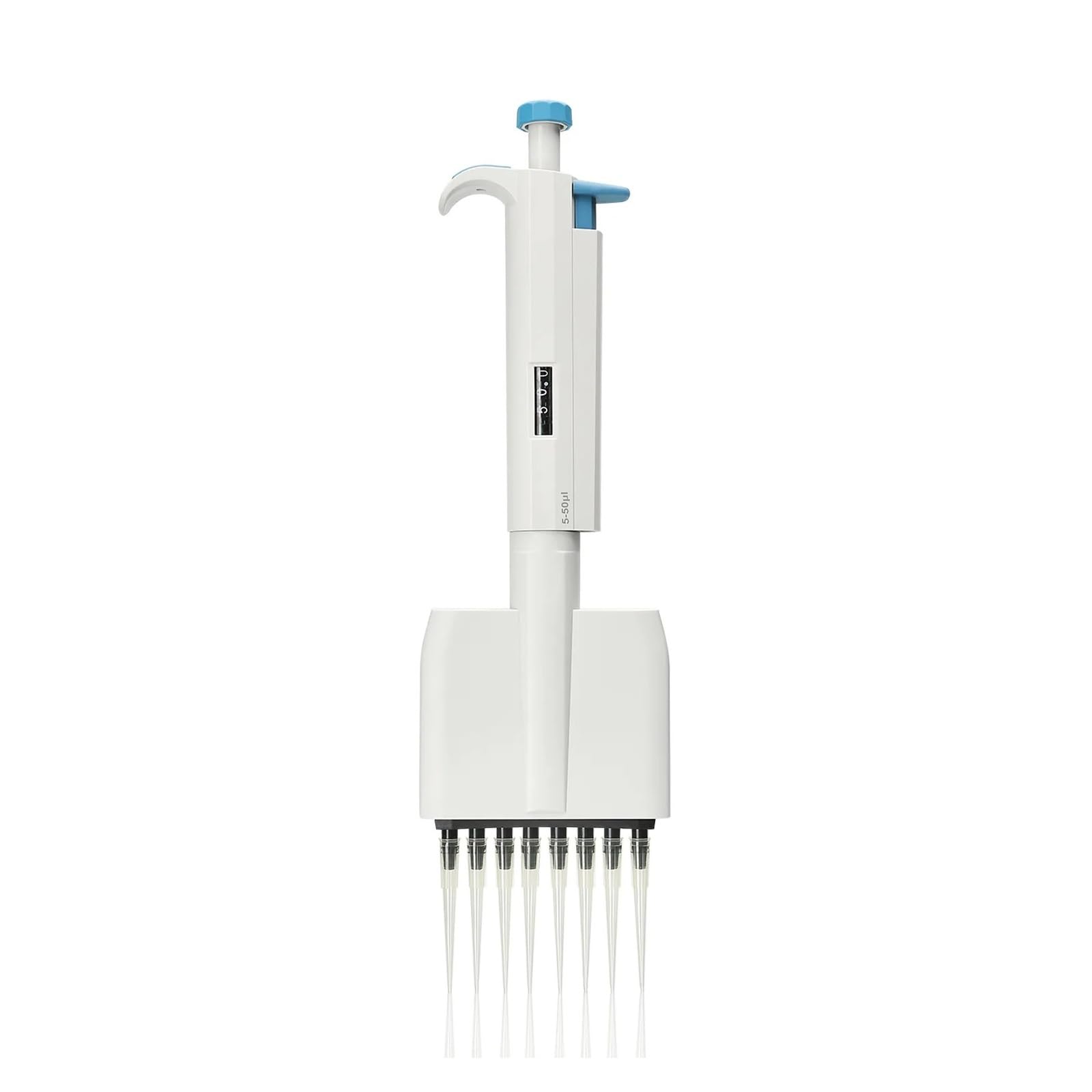 JXYQ Multichannel Pipette Gun Adjustable Volume 8 Channels Pipettor Lab Equipment Machinical(5-50ul)