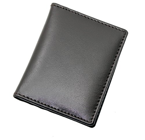 TOPSUM LONDON Minimalist Cardholder RFID Blocking Ultra Slim Genuine Leather Credit Card Case Wallet Gift Boxed 4022 (Black)