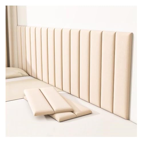 Paneles de Pared tapizados autoadhesivos, Acolchado anticolisión para cabecero de Cama, Ideal para Sala de Juegos y Dormitorio (Blanco Invierno, 70 x 23 cm, 4 Unidades)