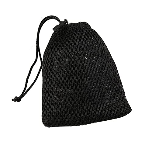 GSHLLO 6 Pcs Black Mesh Stuff Sack Net Jewelry Pouches Mesh Gift Bags Storage Bags with Drawstring for Phone MP3 Earphones2