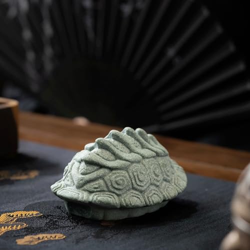 Mascota de té de tortuga de arenisca verde para ceremonia china 5