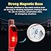 Aolyty Solar Warning Lights, Bright Solar Strobe Lamp Strong Magnetic Base, Waterproof LED Beacon Safety Light Outdoor 4 Pack for Vehicle, Construction Site, Barricade, Driveway, Dock (Red)