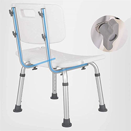 Douchekruk Badstoelen Douchestoel Hoogteverstelbaar met Armen en Rug U-vormige Uitsparing Douchestoel Hulpmiddel Draagbare Badliften voor Vo, - Afbeelding 6