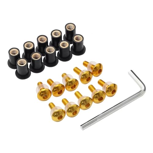 ���[�^�[�T�C�N���X�N�����[ Compatible With Yamaha For YZFR1 R6 R7 600R 750R 1000R For FZ1 For FZ6 10pcs M5 �̕��h�K���X�̃{���g�̕��h�K���X�̓y��̂˂�����@�̃i�b�g