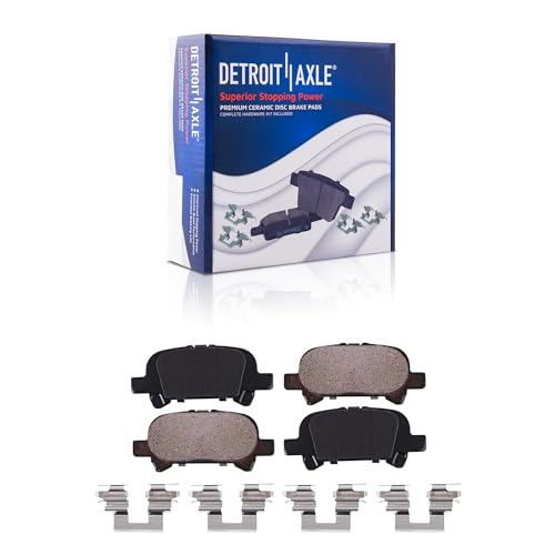 Image of Detroit Axle - Brake Kit for 2002 2003 2004 Toyota Camry, Drilled & Slotted Brake Rotors Ceramic Brakes Pads Replacement: 11.65 inch inch Front and 10.59 inch inch Rear Rotor