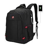 Laptop Backpack, Business Travel Backpack USB Charging Port Women & Men, Waterproof Fashion College High School Bookbag Computer Bag, Fits 15.6 inch Laptop Notebook - Dark Grey