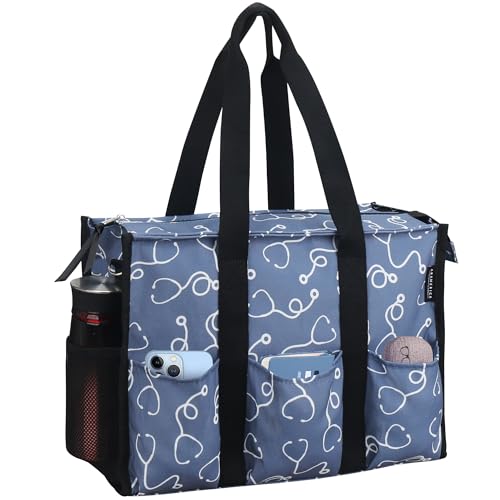 Image of Nurse Bags for Work Nursing Bag Multiple Pockets Waterproof Organizing Zip Top Clinical Bag for Nursing Students Home Health