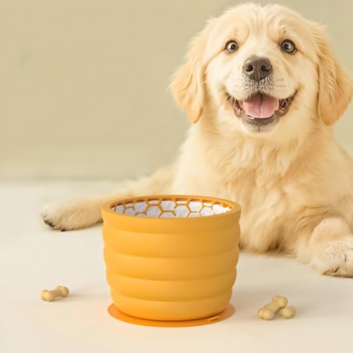 Enrichment Bowls for Dogs, Silicone Lick Bowl, Interactive Dog Bowls, Dog Feeding Bowls, Suction Cup Dog Bowl, 620ml Silicone Enrichment Bowl with Suction Cups for Small, Medium, and Large Dogs - Afbeelding 5