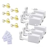 Voarge 6 piezas Pistola de perforación del oído, desechables estériles Kit de seguridad sin dolor (Oro Perla)