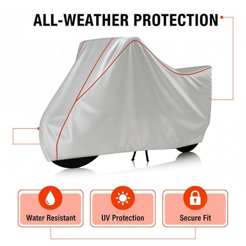 Image of Stylish Water Resistant Scooty Body Cover Compatible with Access 125 & All Models | UV Protection, Dustproof, Heat Resistant, Two Wheeler | New All Weather Protection, Dust & Rain