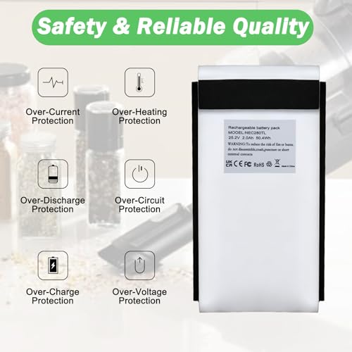 Image of 25.2V Replacement Battery for Eureka NEC280TL and NEC285GR Cordless Vacuum Cleaner
