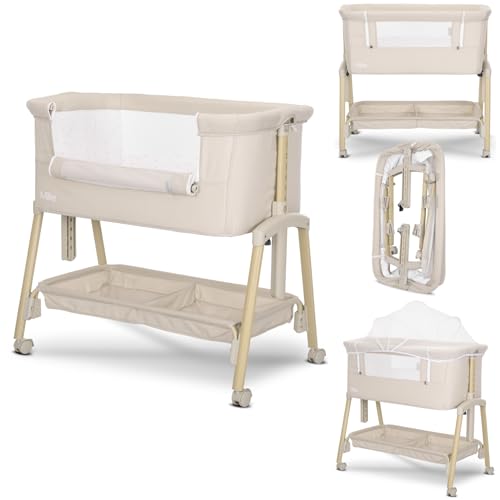 Lorelli Baby Beistellbett Millie, Stubenwagen mit faltbaren Seitenwand,...