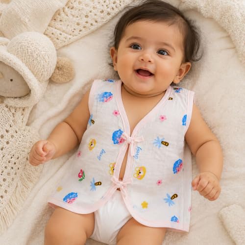 Image of V2M Cotton Jhabla New Born Baby Clothes