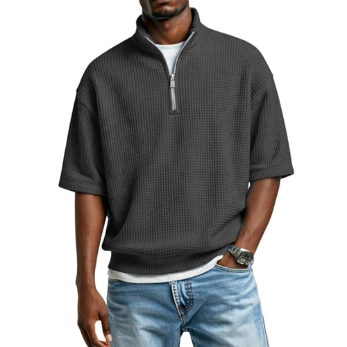 Polos Hombre Manga Corta, Ropa Deportiva, Transpirable Marca Fincut Golf Camisa Ropa Camisas Tenis Casual Deportiva Trekking Camiseta Slim Fit Tecnico Polos con Bolsillo para Hombre, 3XL