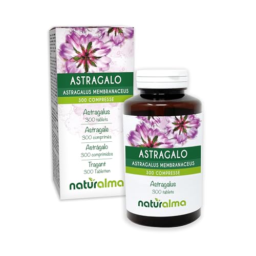 Astragalus eller Kinesisk vedel (Astragalus membraneaceus) rötter Naturalma - 150 g - 300 tabletter - Kosttillskott - Naturligt och Veganskt