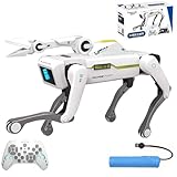X-Verse RC Roboter Hund, Sprach und Interagieren mit Langarm Clip, Programmierbarer Tanz Musik Roboterhund, Geschenke für Geburtstage Weihnachten