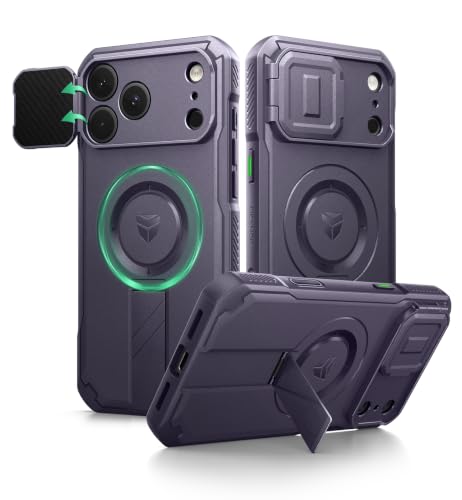Dexnor for iPhone 17 Pro Case with Flip Camera Cover, Phantom Purple