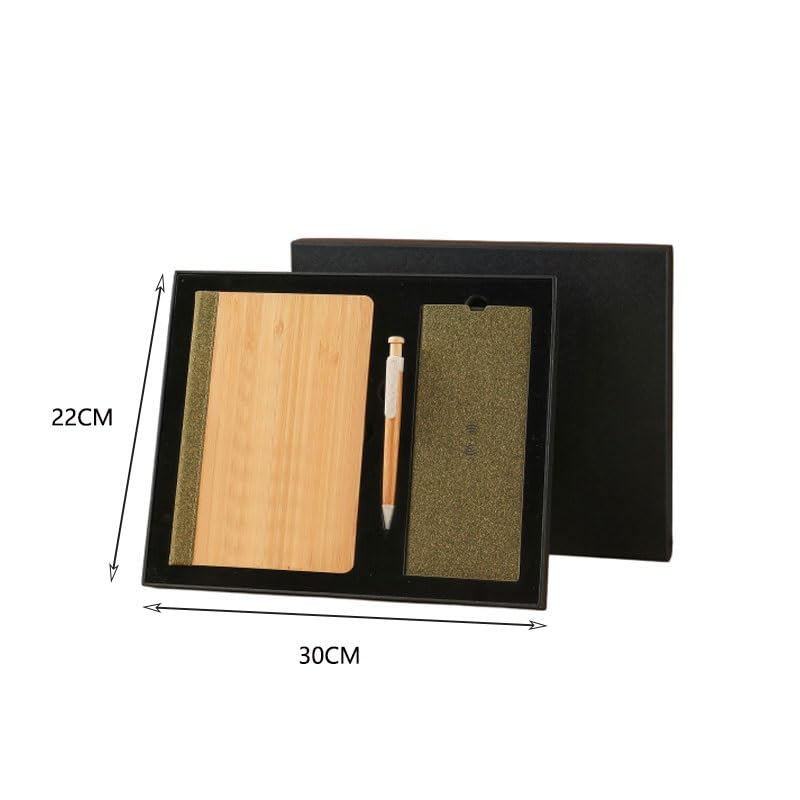 OOAYDYWO Soft Wood Notebook Case Wireless Charging Mouse Pad Business Writing Note Taking Set image 5
