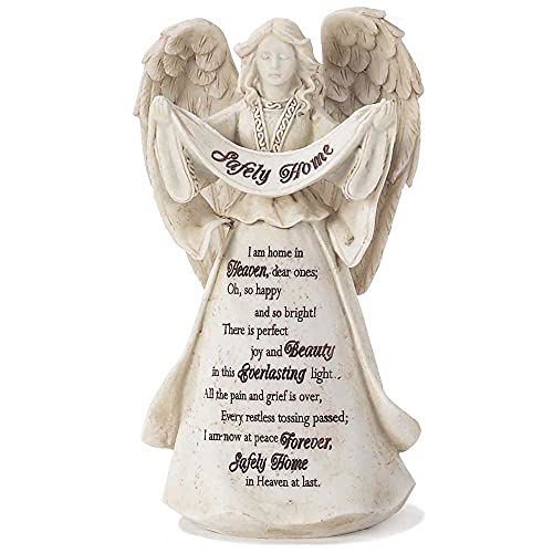 Dicksons Safely Home in Heaven at Last Stone 6.5 Inch Resin Tabletop Angel Figurine