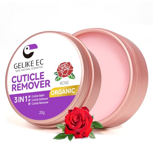Cuticles Remover Creams Soft for Women - Gelike EC Cuticle Balm Natural Rose Smells for Pre-Nail Polish Design