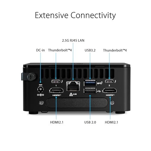ASUS NUC 13 Pro Tall Barebone with Intel 13th Gen Core i5-1340P, Up to 64GB DDR4 RAM, Triple Storage Design, Thunderbolt™ 4, Wi-Fi 6E & Bluetooth 5.3, with VESA Mount Included by ASUS - Image 4
