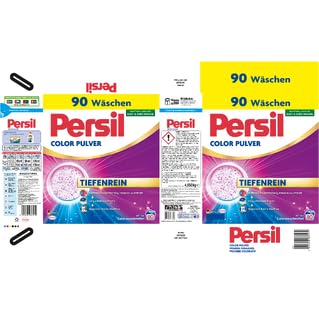 Persil Color Waschpulver 90 Waschladungen – Farbwaschmittel Pulver für bunte & dunkle Wäsche – Tiefenreine Sauberkeit & Farbschutz – 4,95 kg