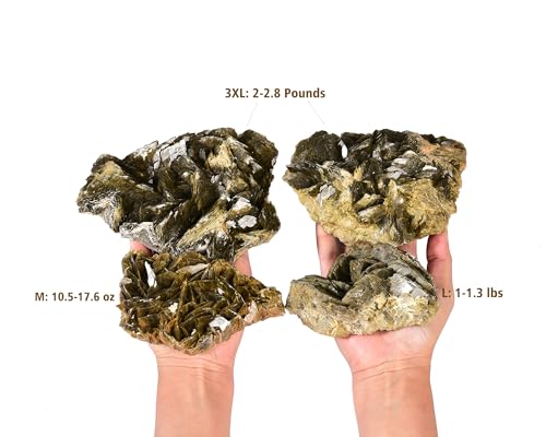 Image of AMOYSTONE Healing Crystal Ore Specimen Siderite Large 1-1.3 Pounds Student Classroom Research Rocks Chakra Reiki Meditation Collect ome Office Desk Decor Festival Gifts