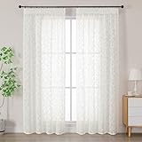 Diffusion de la lumière : le tissu en voile hautement transparent filtre doucement la lumière du soleil et remplit les pièces d'une lumière du jour douce et d'une lumière du soir discrète. Le voile de qualité supérieure préserve l'équilibre parfait entre luminosité et intimité