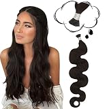 Moresoo Keratin Tip Hair Extensions Human Hair 24 Inch I Tip Hair Extensions Dark Brown Color #2 Rem