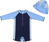 Sweegentle Baby Swimwear One-Piece Swimsuit UPF 50+ -Sun Protective Sunsuit Blue