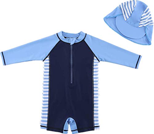 Sweegentle Baby Swimwear One-Piece Swimsuit Upf 50+ -Sun Protective Sunsuit Blue #TOP9