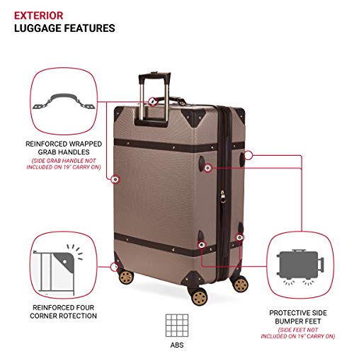 Swissgear 7739 Hardside Luggage Trunk With Spinner Wheels, Blush, 2-Piece Set (19/26) #TOP4