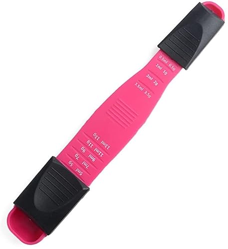 ACiyD Cuillère à mesurer Multi-échelles réglable à Deux têtes à Neuf Vitesses pour Mini balances de Cuisine à échelle de cuillère à Poudre Solide (Couleur : Noir) (Rouge)