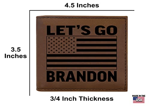 Rogue River Tactical USA American Flag Anti Biden Lets Go Brandon Men's Leather Bifold Wallet RFID Gift For Him Dad Father United States Billfold Conservative Republican3