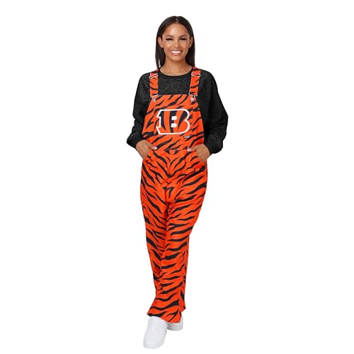 FOCO Cincinnati Bengals NFL Womens Tiger Stripe Thematic Bib Overalls - 2XL by FOCO - Used condition - US$38.06