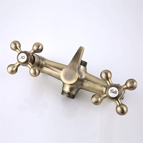 Robinet de baignoire mural double trou pour installer un grand bec de 36cm - 7