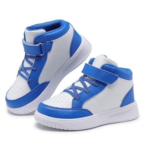 Image of Kids Sneakers Boys Running Shoes Girls High Top Casual Lightweight Classic Adjustable Strap Sneakers
