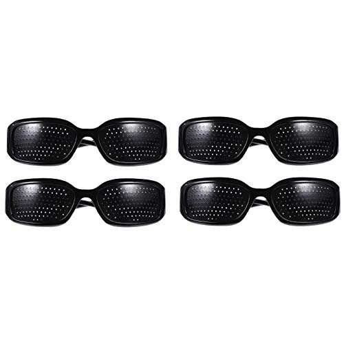 EXCEART 4 Peças Leves Pinhole Óculos Corretivos Óculos de Proteção Full Frame Pretos