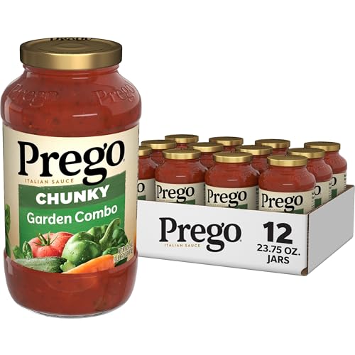 Image of Prego Chunky Garden Combo Pasta Sauce, 23.75 Oz Jar (Case of 12)