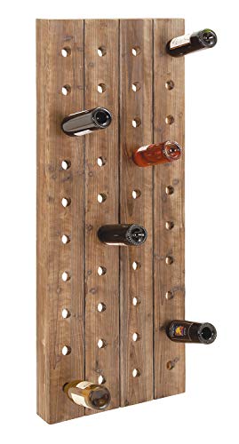 image for Deco 79 55409 Extra Large Rustic Reclaimed Wood Hanging Wine Rack | 40